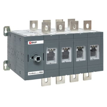 Рубильник реверсивный EKF TwinBlock 630A 4P без рукоятки управления tb-s-630-4p-rev