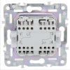 Выключатель проходной 2-клавишный IEK SKANDY 10А SK-V05G (графит) SK-V22-0-10-K53