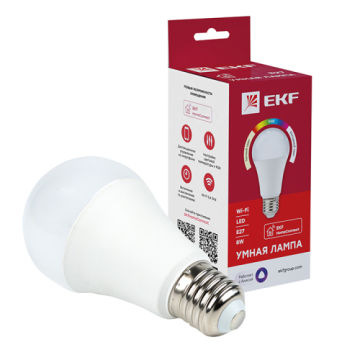 Умная лампа EKF Connect 8W WIFI RGBW E27 slwf-e27-rgbw