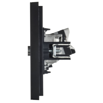 Розетка TV+RJ45 кат.5E FORTE&PIANO FP136M (металл черный) FP-AK20-1-M-K02