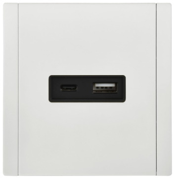 Розетка USB A+C FORTE&PIANO 18Вт FP251M (металл белый) FP-U22-018-M-K01