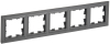 Рамка 5-м BRITE Графит РУ-5-БрГ BR-M52-K53