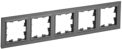 Рамка 5-м BRITE Графит РУ-5-БрГ BR-M52-K53