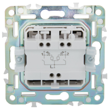 Выключатель 2-клавишный IEK SKANDY 10А SK-V04G (графит) SK-V20-0-10-K53