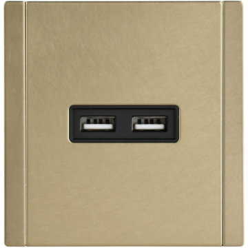 Розетка USB A+A FORTE&PIANO 3,1А  FP649M (металл шампань) FP-U21-D31-M-K37