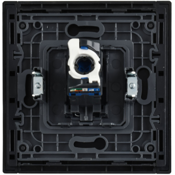 Розетка компьютерная FORTE&PIANO RJ45 кат.6 FP131M (металл черный) FP-K10-2-M-K02