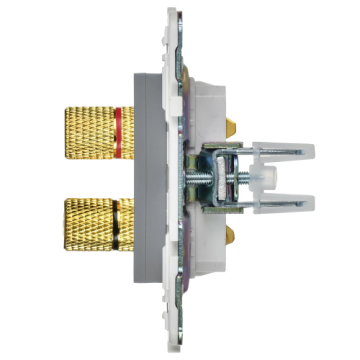 Аудиорозетка IEK SKANDY 4-ая SK-A01Gr (серый) SK-S40-K03