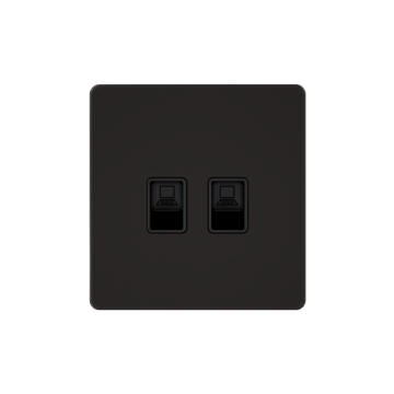 Розетка компьютерная двойная RJ45 кат.6 SE Systeme Infinity (полярная ночь) FSE001088