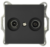 Розетка TV+FM Jasmart G оконечная (черный матовый) G6204PB