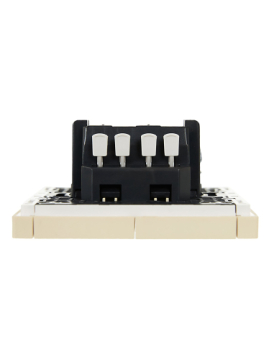 Выключатель 2-кл проходной с индикатором FORTE&PIANO 10А FP408 (ваниль) FP-V22-1-10-1-K10
