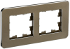 Рамка 2-м скругленная BRITE DECOR Латунь металл РУ-2-1-Бр BR-M22-M-01-K49
