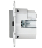 Розетка IEK SKANDY с/з со шторками 16А с USB C 18Вт SK-R17N (никель) SK-R14-16-U14-018-K50