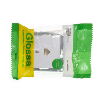 Розетка компьютерная RJ45 Glossa кат. 5e (белый) GSL000181K