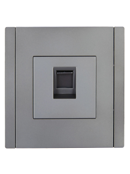 Розетка компьютерная FORTE&PIANO RJ45 кат.5E FP532 (сталь) FP-K10-1-K46
