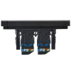 Розетка компьютерная двойная RJ45 FORTE&PIANO кат.6 FP734M (металл никель) FP-K20-2-M-K50