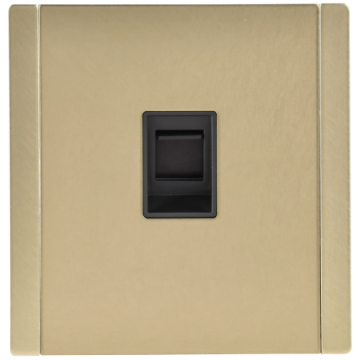 Розетка компьютерная FORTE&PIANO RJ45 кат.5E  FP632M (металл шампань) FP-K10-1-M-K37