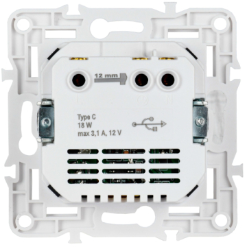 Розетка IEK SKANDY с/з со шторками 16А с USB C 18Вт SK-R17G (мятный) SK-R14-16-U14-018-K06
