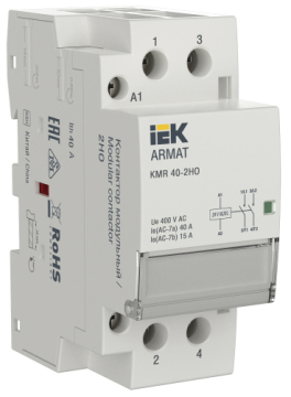 Контактор ARMAT модульный KMR 40А 24В AC/DC 2НО AR-KMR20-040-20-024