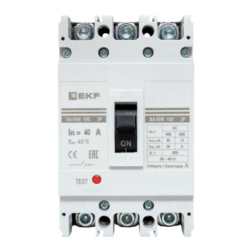Автоматический выключатель EKF PROxima ВА-99М 100/ 40А 3P 35кА mccb99-100-40m