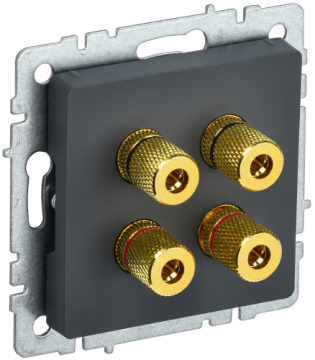 Акустическая розетка BRITE графит РА10-БрГ BR-S40-K53