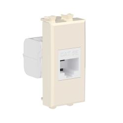 Компьютерная розетка Avanti RJ-45 модульная кат. 5е 1 модуль (ванильная дымка) 4405661