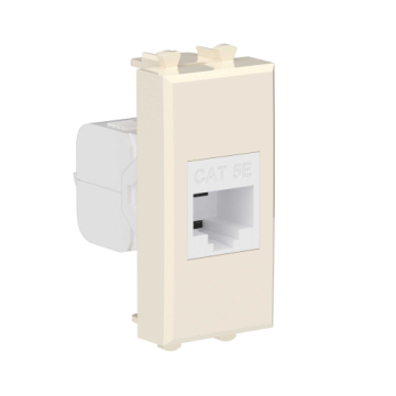 Компьютерная розетка Avanti RJ-45 модульная кат. 5е 1 модуль (ванильная дымка) 4405661