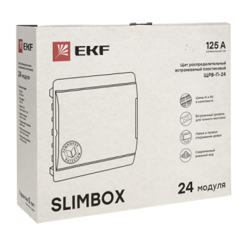 EKF SlimBox Щит распределительный ЩРВ-П-24 "SlimBox" белая дверца IP41 sb-v-24w