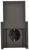 Розетка с крышкой FORTE&PIANO безвинтовые зажимы 16А IP44 FP319 (серый) FP-R16-16-1-44-K03