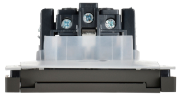 Розетка с крышкой FORTE&PIANO винтовое крепление 16А IP44 FP321 (серый) FP-R16-16-44-K03