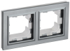 Рамка 2-м BRITE Сталь IP44 РУ-2-БрС-44 BR-M22-44-K46