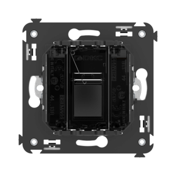 HDMI розетка DKC Avanti одинарная в стену тип А (Черный квадрат) 4402253