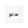 Розетка компьютерная двойная RJ45 ArtGallery 5е (белый) GAL000185