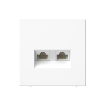 Розетка компьютерная двойная RJ45 ArtGallery 5е (белый) GAL000185