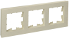 Рамка 3-м BRITE DECOR Бежевый рифленый РУ-3-Бр BR-M32-51-K10