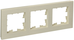 Рамка 3-м BRITE DECOR Бежевый рифленый РУ-3-Бр BR-M32-51-K10