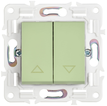 Выключатель жалюзи IEK SKANDY 10А SK-V12G (мятный) SK-V15-0-10-K06