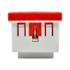 Розетка IEK PRIMER 2P+E со шторками 2 модуля РКС-20-32-П-К (красный) PR-KK40D-RSZH-2-2-K04