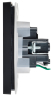 Розетка с крышкой FORTE&PIANO безвинтовые зажимы 16А IP44 FP119 (черный) FP-R16-16-1-44-K02
