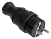 Вилка угловая IEK OMEGA 16А 2Р+E IР44 (черная) PKR01-U-016-2-K02