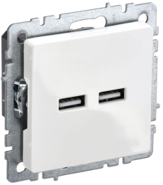 Розетка USB BRITE A+A 3,1А белый РЮ10-1-БрБ BR-U21-D31-K01