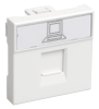Розетка информационная IEK PRIMER RJ-45 UTP кат 5e 2 модуля РКИ-20-00-П CKK-40D-RI2-K01