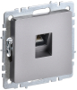 Розетка компьютерная BRITE RJ45 кат.5E сталь РК10-БрС BR-K10-1-K46