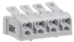 IEK Клемма пружинная соединительная КСПн4-2L+N+PE UKZ-B06-4P-F1-E0-10