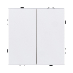 Выключатель 2-клавишный 10А/250В, белый матовый Kollinger Eclipse EC-004WH EC-004WH