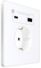 Зарядка USB А+С 20Вт с розеткой SE Systeme Infinity (арктический лед) FSE000132