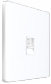 Розетка компьютерная RJ45 кат.6 SE Systeme Infinity (арктический лед) FSE000186