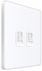 Розетка компьютерная двойная RJ45 кат.6 SE Systeme Infinity (арктический лед) FSE000188