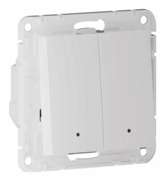 Выключатель Systeme Electric AtlasDesign Smart SBER Zigbee 2-клавишный с нейтралью 10А, схема 1 (белый) ATN000117Z