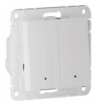 Выключатель Systeme Electric AtlasDesign Smart SBER Zigbee 2-клавишный с нейтралью 10А, схема 1 (белый) ATN000117Z