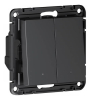 Выключатель Systeme Electric AtlasDesign Smart SBER Zigbee 2-клавишный с нейтралью 10А, схема 1 (карбон) ATN001017Z